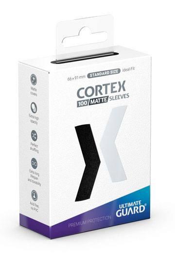Ultimate Guard Cortex Sleeves Standard Size Matte - Black (100-Pack) | Galactic Gamez