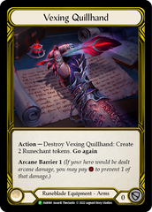 Vexing Quillhand (Golden) [FAB080] (Promo)  Cold Foil | Galactic Gamez