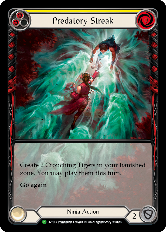 Predatory Streak (Yellow) [LGS123] (Promo)  Rainbow Foil | Galactic Gamez