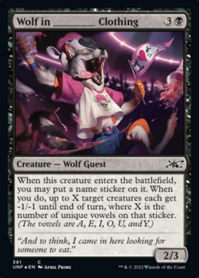 Wolf in _____ Clothing (Galaxy Foil) [Unfinity] | Galactic Gamez