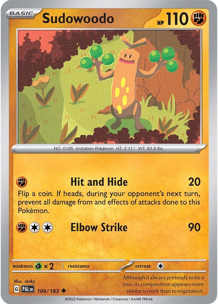 Sudowoodo (109/193) [Scarlet & Violet: Paldea Evolved] | Galactic Gamez