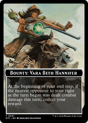 Bounty: Vara Beth Hannifer // Bounty Rules Double-Sided Token [Outlaws of Thunder Junction Commander Tokens] | Galactic Gamez