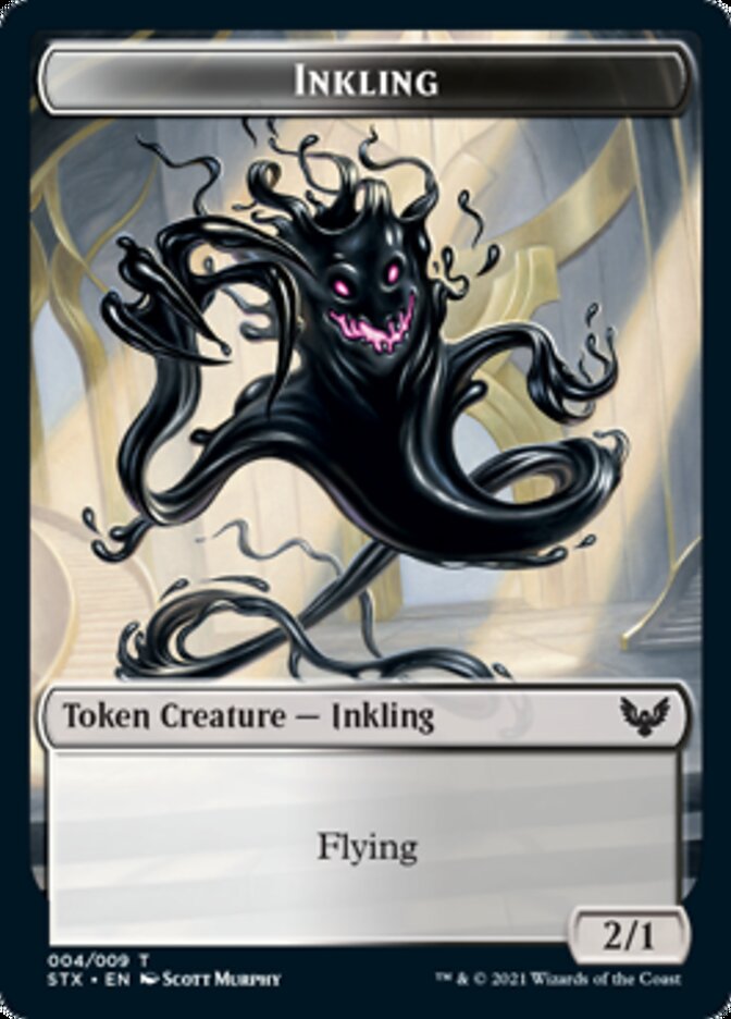 Inkling // Treasure Double-Sided Token [Strixhaven: School of Mages Tokens] | Galactic Gamez