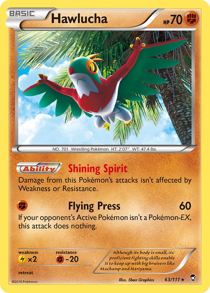 Hawlucha (63/111) (Cosmos Holo) (Blister Exclusive) [XY: Furious Fists] | Galactic Gamez