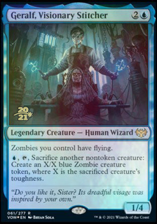 Geralf, Visionary Stitcher [Innistrad: Crimson Vow Prerelease Promos] | Galactic Gamez