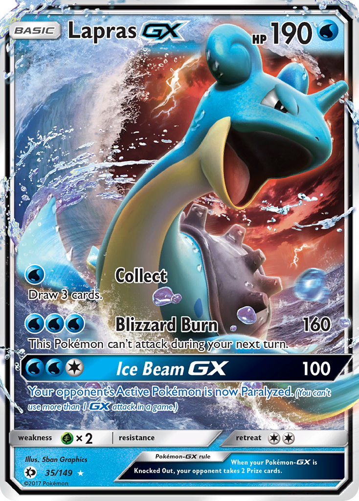 Lapras GX (35/149) [Sun & Moon: Base Set] | Galactic Gamez