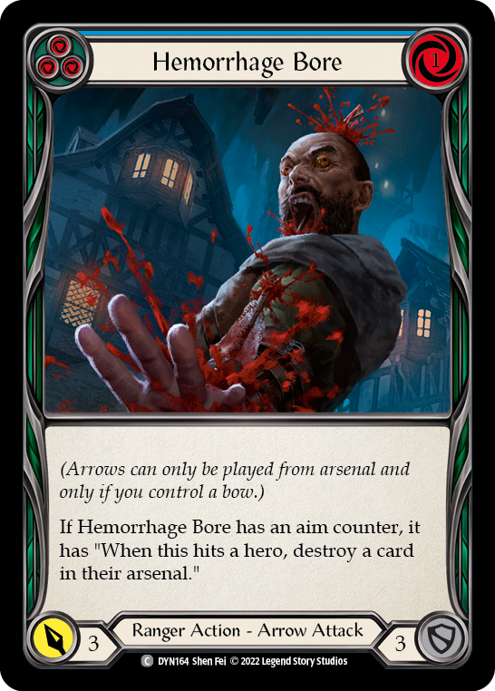 Hemorrhage Bore (Blue) [DYN164] (Dynasty)  Rainbow Foil | Galactic Gamez