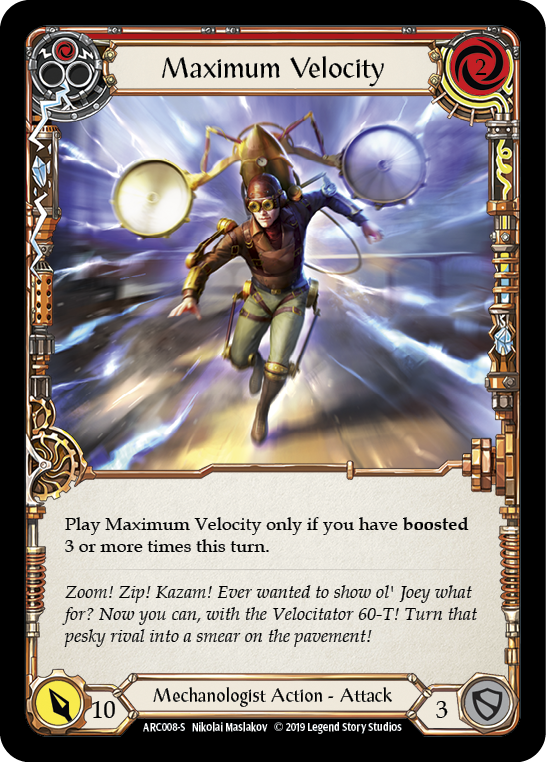 Maximum Velocity [ARC008-S] (Arcane Rising)  1st Edition Rainbow Foil | Galactic Gamez
