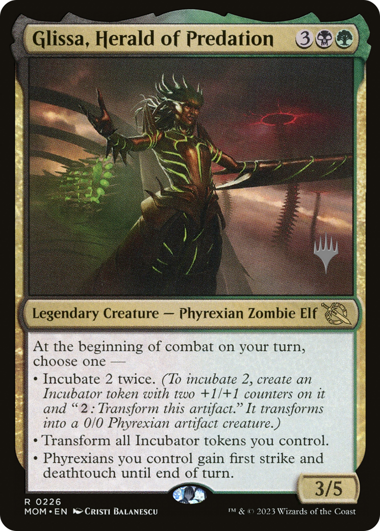 Glissa, Herald of Predation (Promo Pack) [March of the Machine Promos] | Galactic Gamez