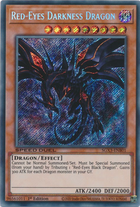 Red-Eyes Darkness Dragon [SGX3-ENB01] Secret Rare | Galactic Gamez