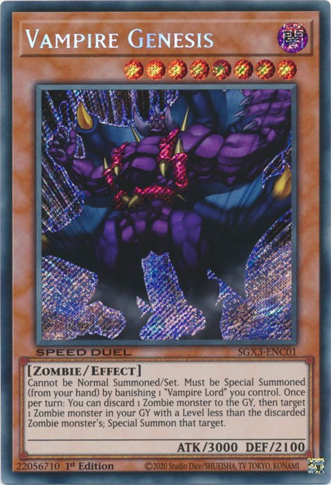Vampire Genesis [SGX3-ENC01] Secret Rare | Galactic Gamez