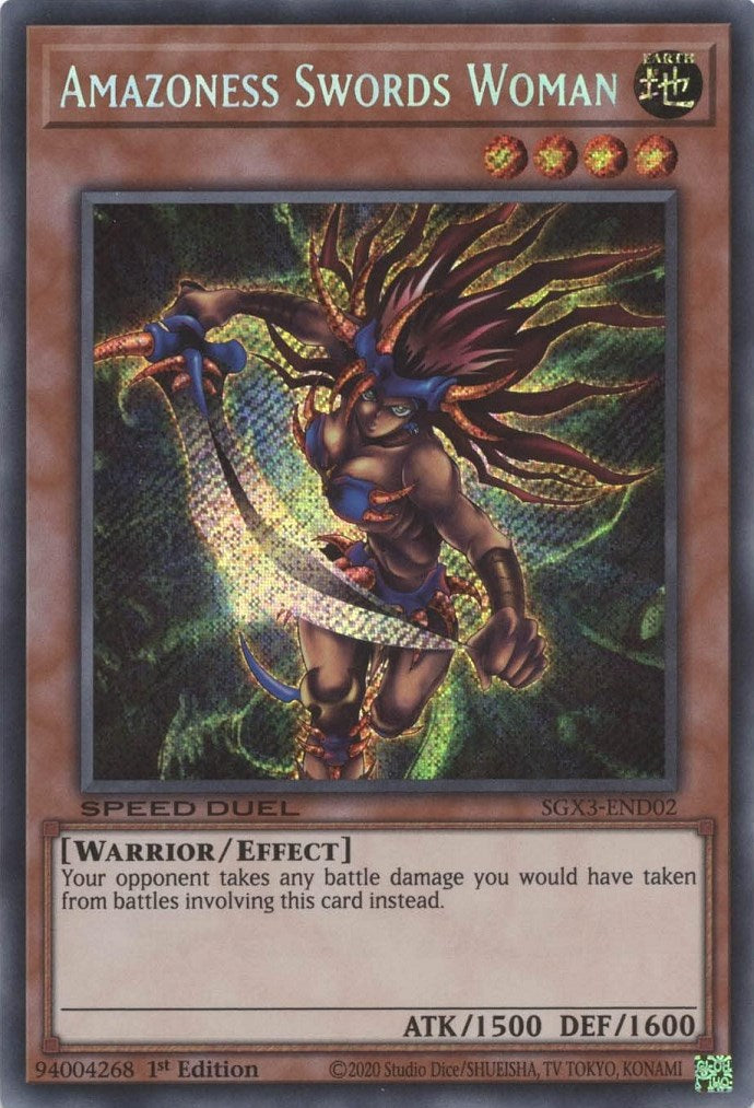 Amazoness Swords Woman [SGX3-END02] Secret Rare | Galactic Gamez