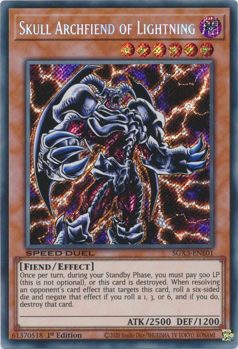 Skull Archfiend of Lightning [SGX3-ENE01] Secret Rare | Galactic Gamez