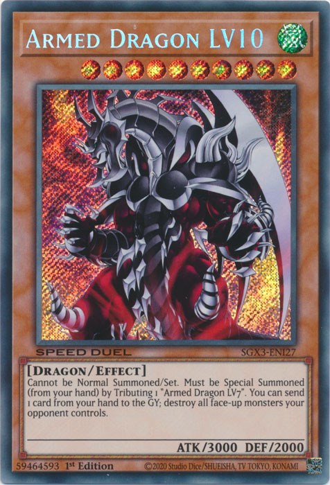 Armed Dragon LV10 [SGX3-ENI27] Secret Rare | Galactic Gamez