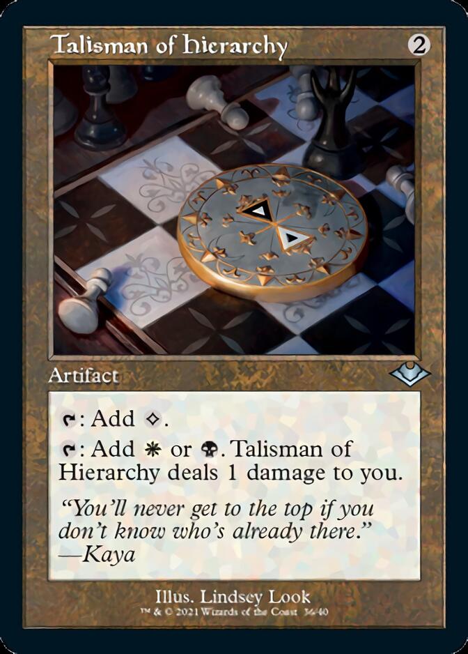 Talisman of Hierarchy (Retro Foil Etched) [Modern Horizons] | Galactic Gamez