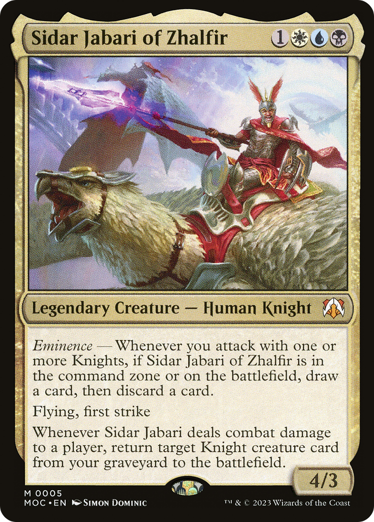 Sidar Jabari of Zhalfir [March of the Machine Commander] | Galactic Gamez