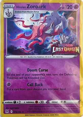 Hisuian Zoroark (076/196) (Lost Origin Stamp) [Sword & Shield: Lost Origin] | Galactic Gamez