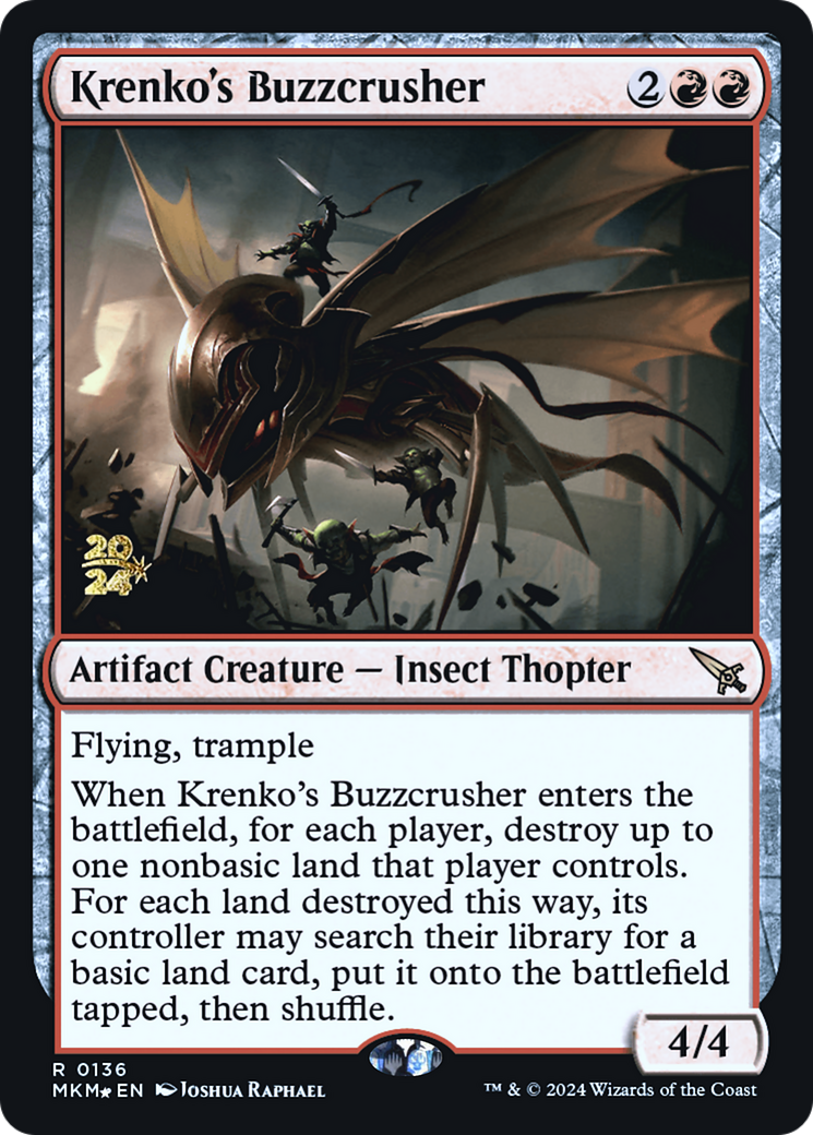 Krenko's Buzzcrusher [Murders at Karlov Manor Prerelease Promos] | Galactic Gamez