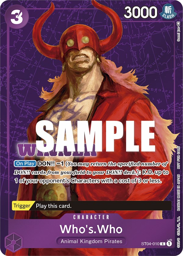 Who's.Who (Tournament Pack Vol. 3) [Winner] [One Piece Promotion Cards] | Galactic Gamez