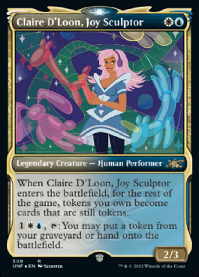 Claire D'Loon, Joy Sculptor (Showcase) (Galaxy Foil) [Unfinity] | Galactic Gamez