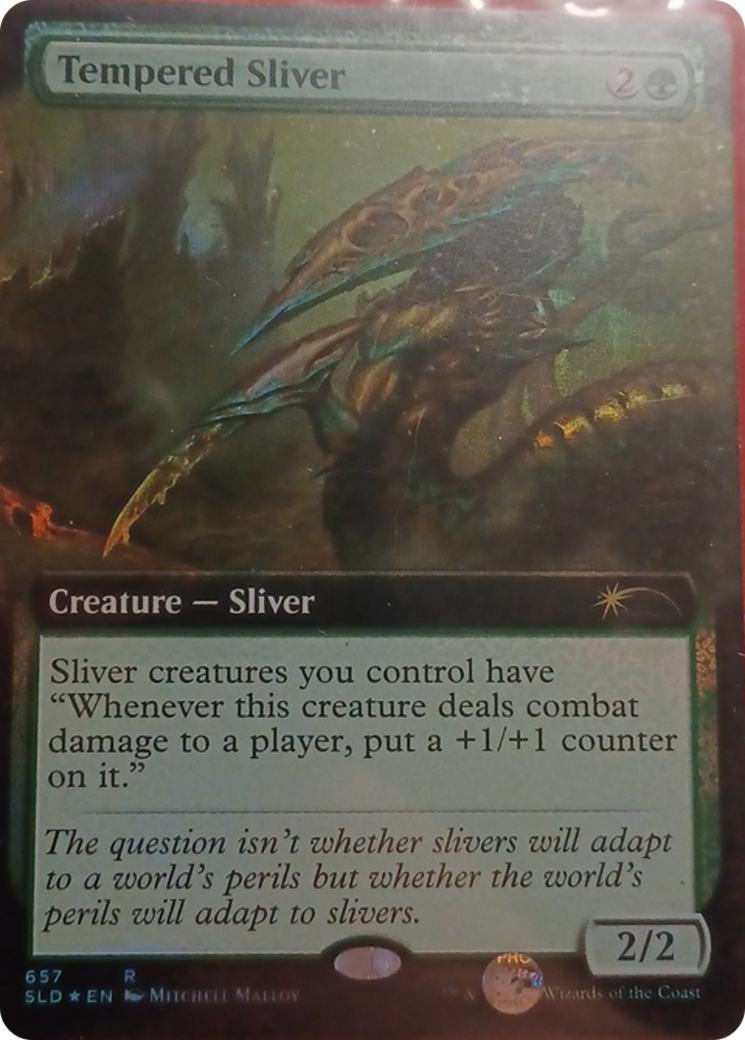 Tempered Sliver (Extended Art) [Secret Lair Drop Promos] | Galactic Gamez