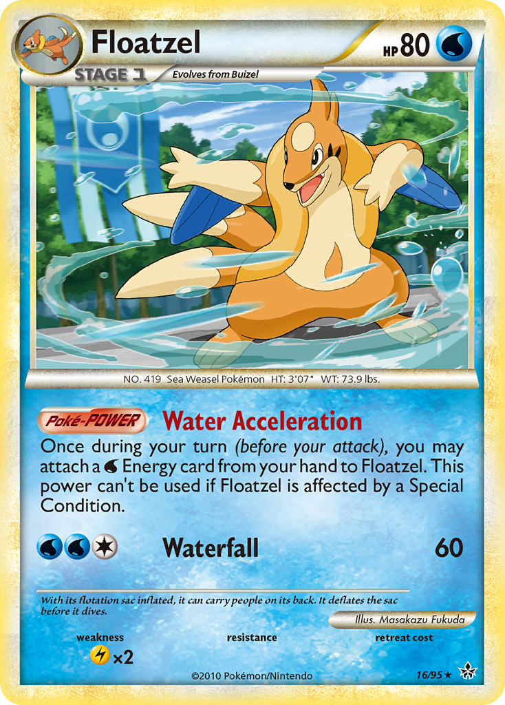 Floatzel (16/95) [HeartGold & SoulSilver: Unleashed] | Galactic Gamez