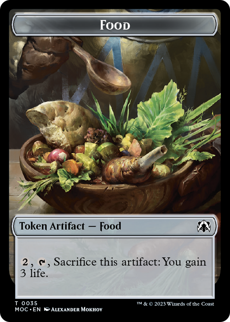 Food // Replicated Ring Double-Sided Token [March of the Machine Commander Tokens] | Galactic Gamez