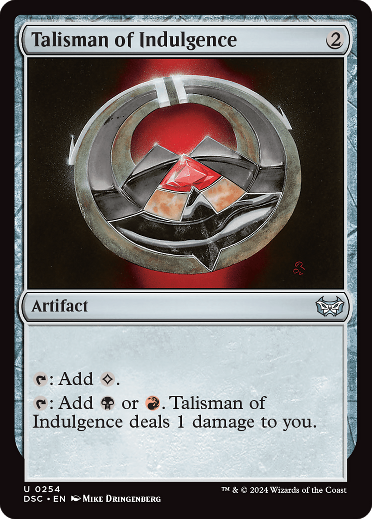 Talisman of Indulgence [Duskmourn: House of Horror Commander] | Galactic Gamez