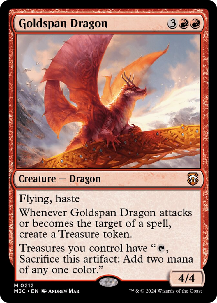Goldspan Dragon (Ripple Foil) [Modern Horizons 3 Commander] | Galactic Gamez