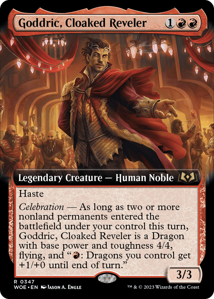 Goddric, Cloaked Reveler (Extended Art) [Wilds of Eldraine] | Galactic Gamez