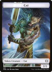 Phyrexian Goblin // Cat Double-Sided Token [Phyrexia: All Will Be One Tokens] | Galactic Gamez