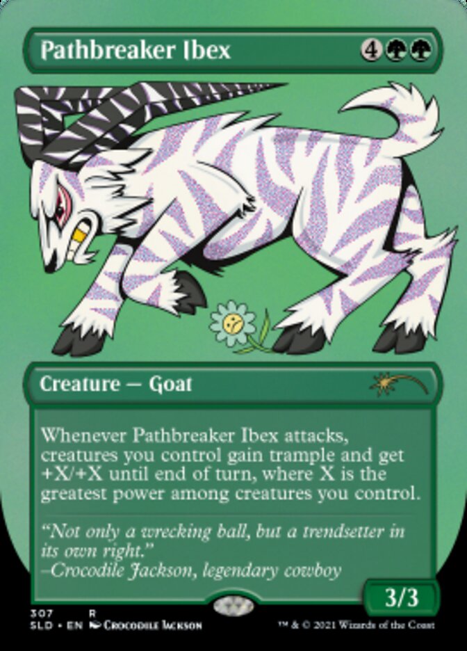 Pathbreaker Ibex (Borderless) (Foil Etched) [Secret Lair Drop Series] | Galactic Gamez