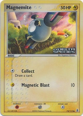 Magnemite (74/113) (Stamped) [EX: Delta Species] | Galactic Gamez