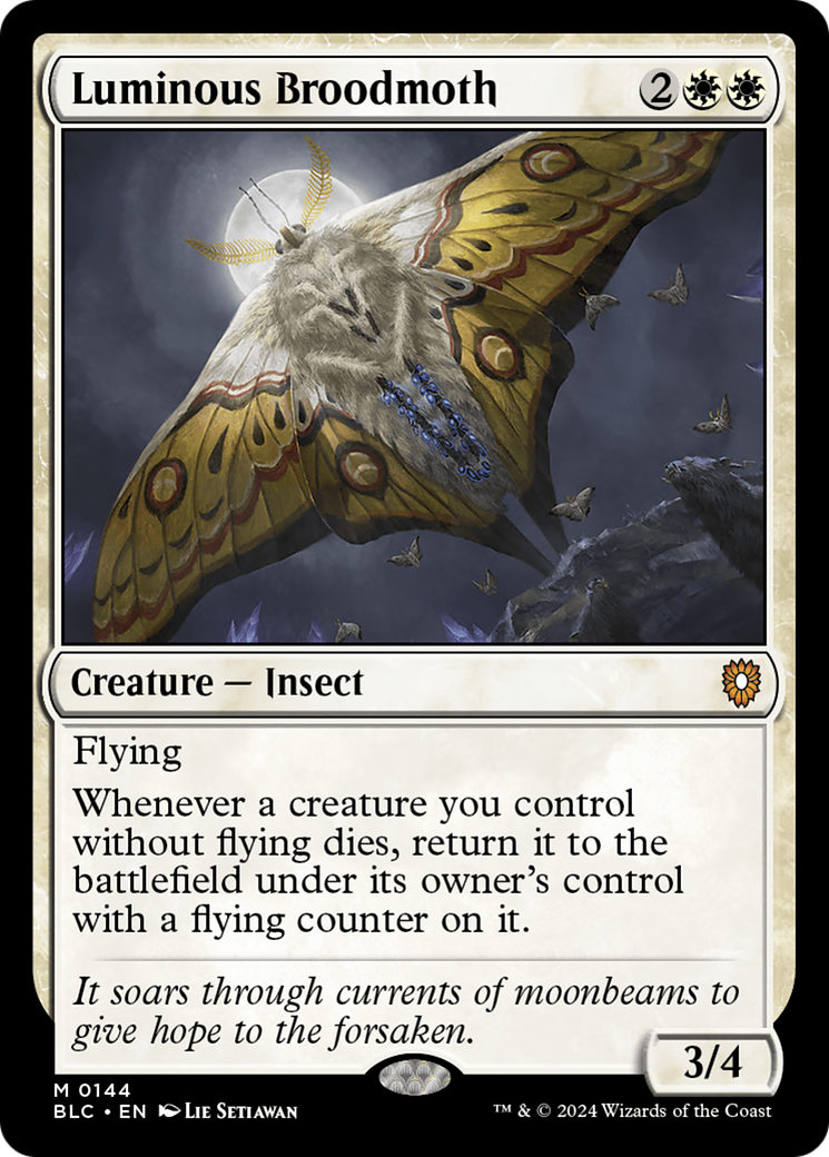 Luminous Broodmoth [Bloomburrow Commander] | Galactic Gamez