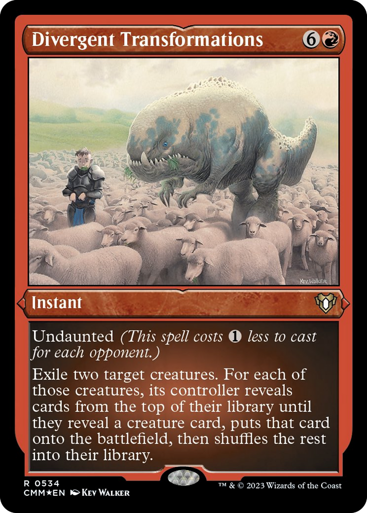Divergent Transformations (Foil Etched) [Commander Masters] | Galactic Gamez