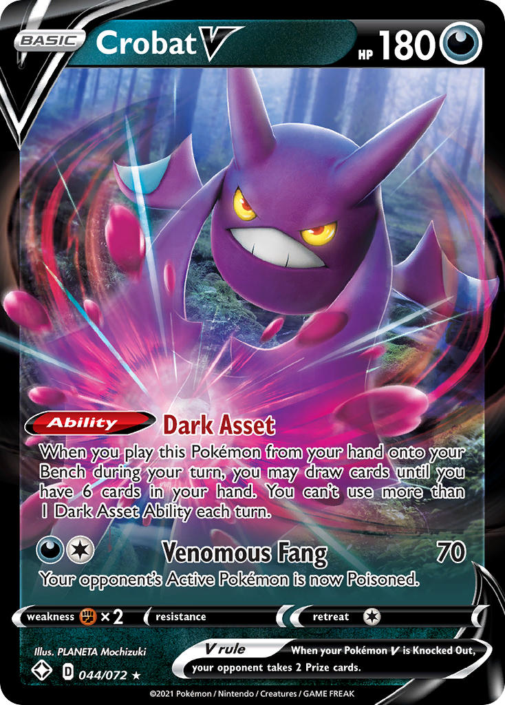 Crobat V (044/072) [Sword & Shield: Shining Fates] | Galactic Gamez