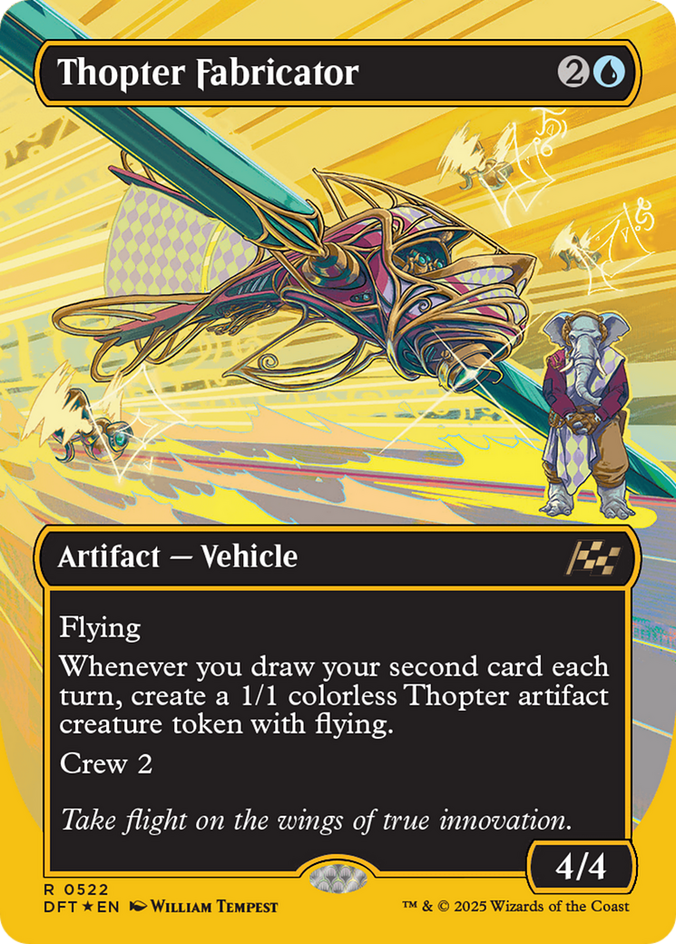 Thopter Fabricator (Borderless) (First-Place Foil) [Aetherdrift] | Galactic Gamez