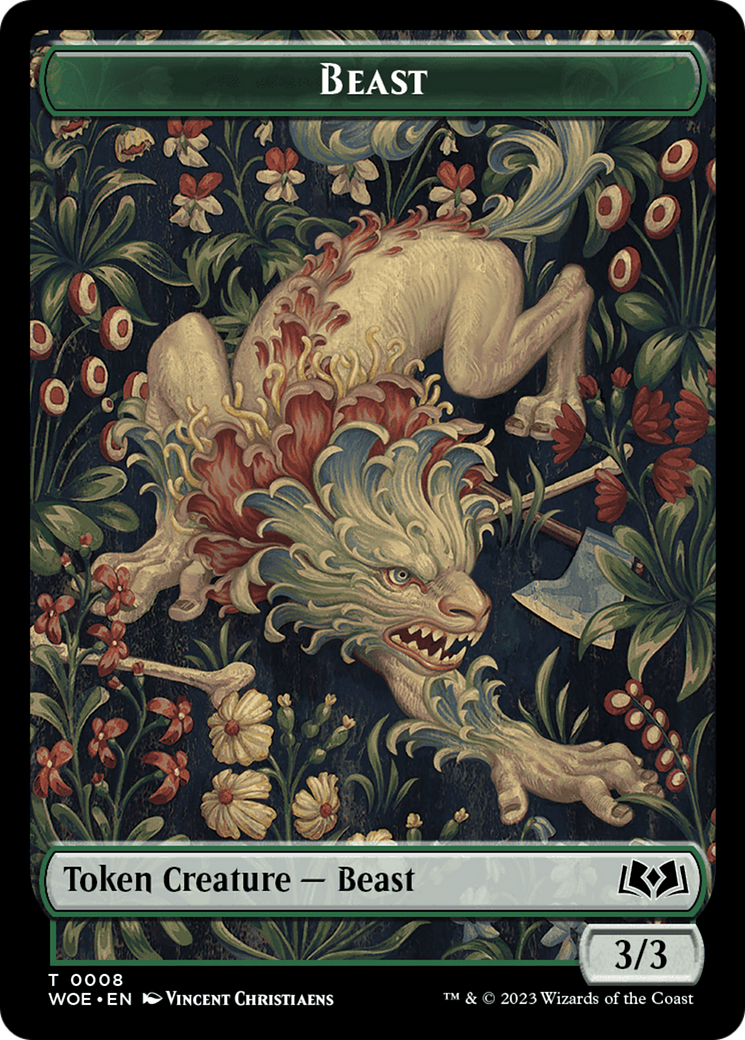 Beast // Food (0010) Double-Sided Token [Wilds of Eldraine Tokens] | Galactic Gamez