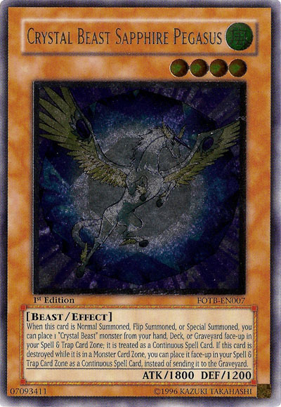 Crystal Beast Sapphire Pegasus [FOTB-EN007] Ultimate Rare | Galactic Gamez