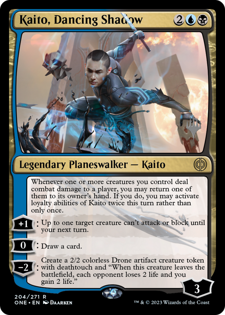 Kaito, Dancing Shadow (Promo Pack) [Phyrexia: All Will Be One Promos] | Galactic Gamez