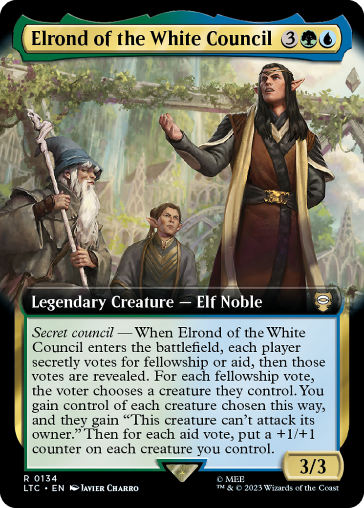 Elrond of the White Council (Extended Art) [The Lord of the Rings: Tales of Middle-Earth Commander] | Galactic Gamez