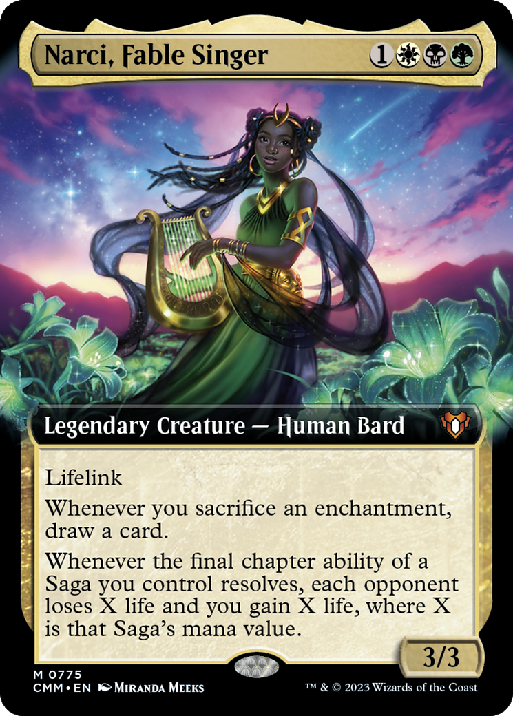 Narci, Fable Singer (Extended Art) [Commander Masters] | Galactic Gamez