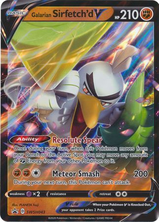 Galarian Sirfetch'd V (SWSH043) (Jumbo Card) [Sword & Shield: Black Star Promos] | Galactic Gamez
