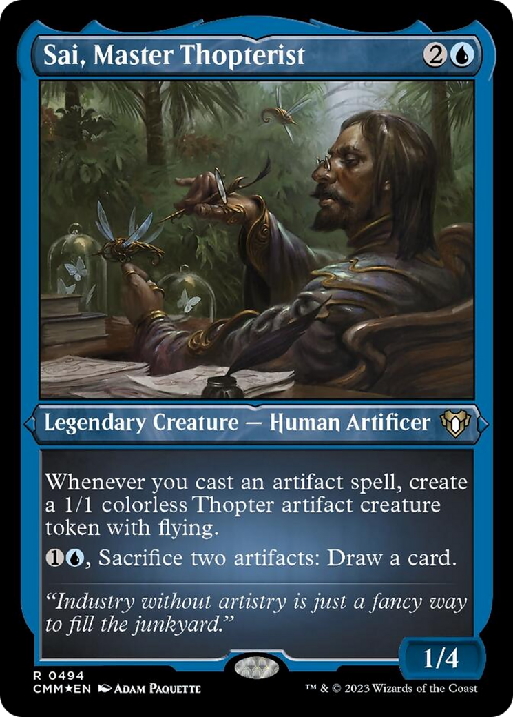 Sai, Master Thopterist (Foil Etched) [Commander Masters] | Galactic Gamez