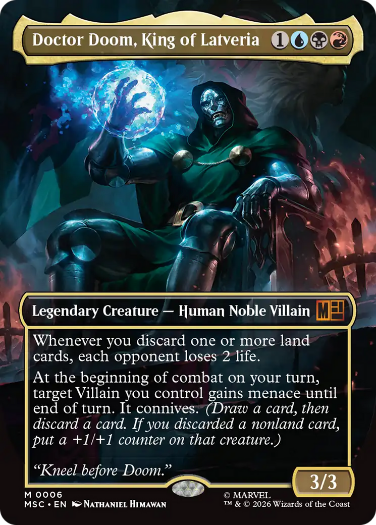 Doctor Doom, King of Latveria (Borderless) [Marvel Super Heroes Commander] | Galactic Gamez