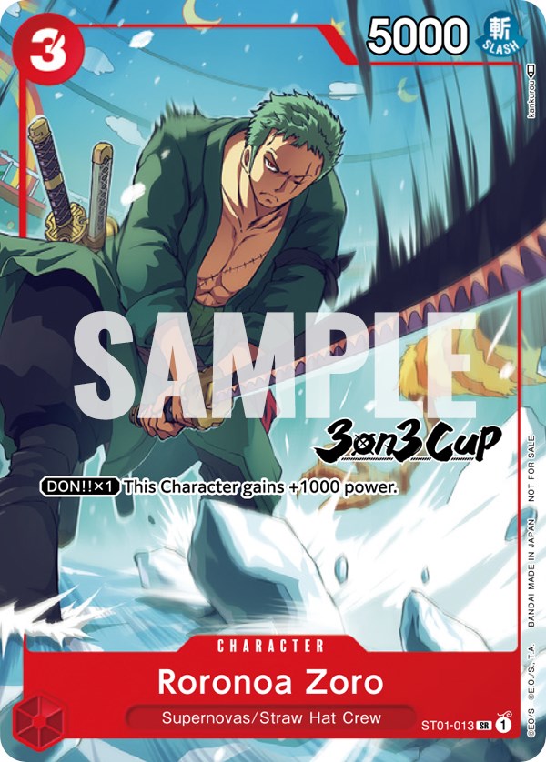 Roronoa Zoro (3-on-3 Cup) [Participant] [One Piece Promotion Cards] | Galactic Gamez