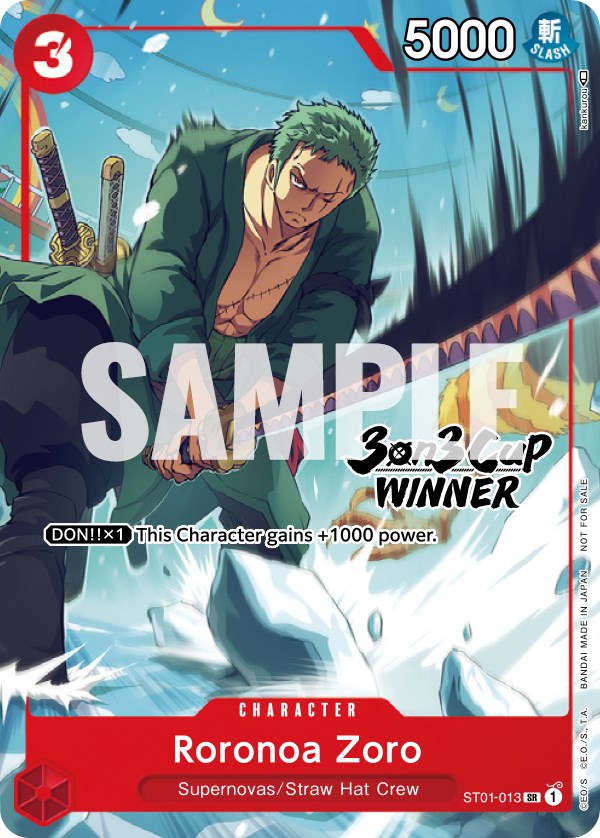 Roronoa Zoro (3-on-3 Cup) [Winner] [One Piece Promotion Cards] | Galactic Gamez