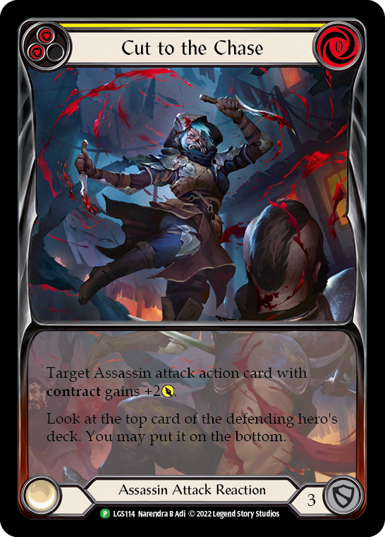 Cut to the Chase (Yellow) [LGS114] (Promo)  Rainbow Foil | Galactic Gamez