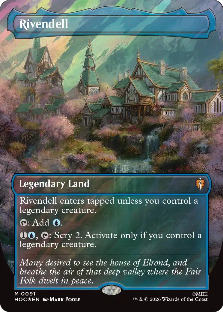 Rivendell (Borderless) (Surge Foil) [The Hobbit: Eternal-Legal] | Galactic Gamez