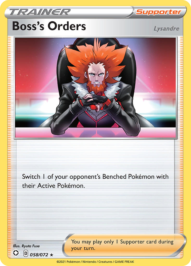 Boss's Orders (058/072) (Deck Exclusive) [Sword & Shield: Shining Fates] | Galactic Gamez
